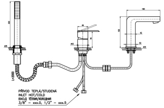 Смеситель на борт ванны Rav Slezak Loira LR565.5Y хром